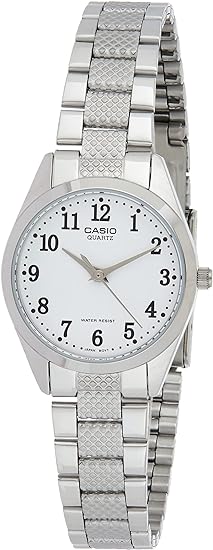 Casio 19123 LTP-1274D-7B Ladies Quartz Metal Bracelet White Dial, White, Bracelet, White, PEQUEÑO, Bracelet