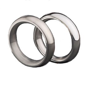 Imperial Series Metal Cock Ring: 2 1/8", Brushed Finish