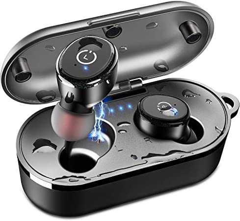 TOZO T10 TWS Bluetooth 5.0 Earbuds True Wireless Stereo Earphones Headphones IPX8 Waterproof in Ear Wireless Charging Case Built in Mic Headset Premium Sound with Deep Bass for Running Sport