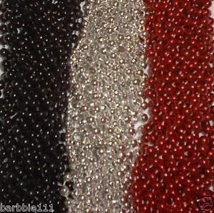 72 Red Silver Black Mardi Gras Gra Beads Necklaces Party Favors 6 Doz Lot Pirate