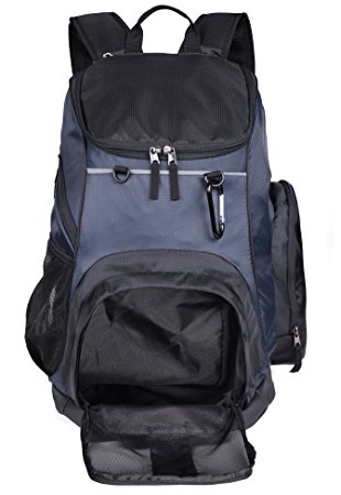 MIER Large Sports Backpack w/Pocket for Swim, Outdoor, Gym, Basketball, 40L