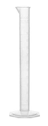 Measuring Cylinder, 10ml - Class B Tolerance - Octagonal Base - US Sourced Polypropylene Plastic - Industrial Quality, Autoclavable - Eisco Labs