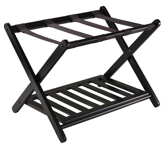 Winsome Wood Reese Luggage Rack with Shelf
