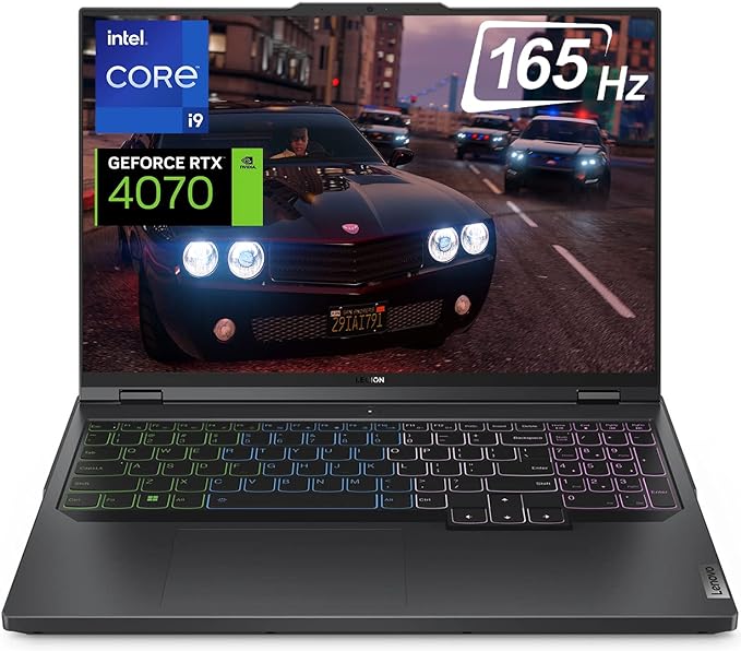 Lenovo Legion Pro 5i Gaming Laptop, GeForce RTX 4070, Intel Core i9-13900HX, 16" WQXGA(2560 * 1600) IPS 165Hz, 64GB DDR5 RAM, 4TB SSD, Webcam, 4-Zone RGB Backlit KB, Wi-Fi 6E, Windows 11 Home