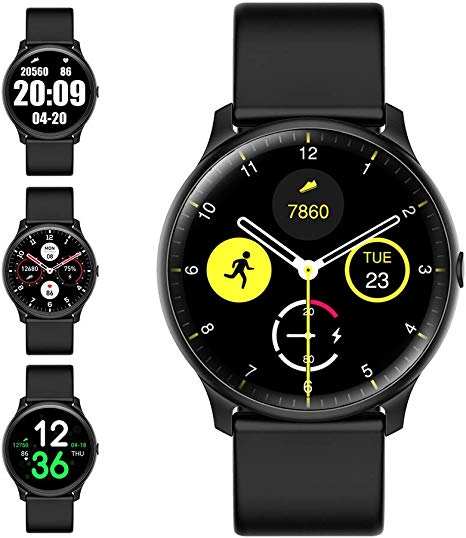 Evershop Smart Watch with Heart Rate Monitor Compass for Men Women, IP68 Waterproof Fitness Tracker with Sleep Tracker Pedometer Compatible for Android Phones&iPhone