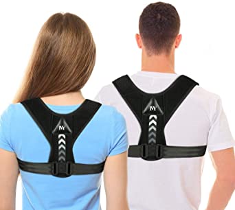 Posture Corrector for Men and Women, 2021 Designed Updated Adjustable Upper Back Brace for Clavicle Support and Providing Pain Relief from Neck, Back and Shoulder(Universal) (style-1)