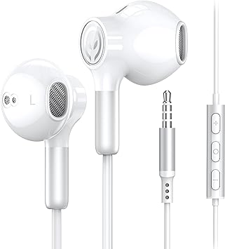 BENEWY ME910 Earphones, Wired Headphones with Microphone, in-Ear Noise Lsolating Earbuds and Volume Control, 3.5mm Jack Earphones for iPhone, iPod, iPad, MP3, Huawei, Samsung.