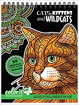 Cats, Kittens, and Wildcats Coloring Book for Adults with Creative Hand-drawn Designs to Color, Animal Coloring Pages Printed On Artist Quality Coloring Paper by ColorIt