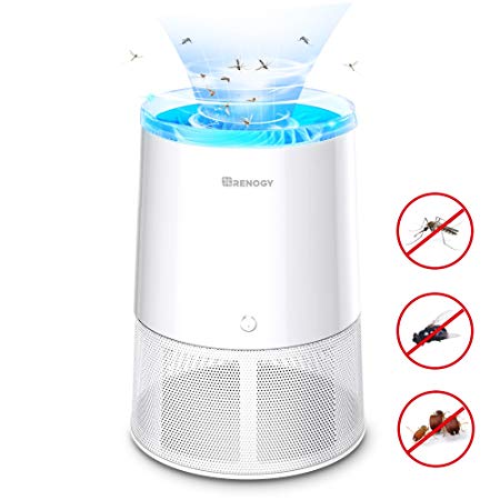 Renogy Indoor Mosquito Killer Bug Zapper Safe Quiet 100% Physical Eradication No High Voltage Electric Zapping No Chemical Insect Killer for Home Yard Kitchen