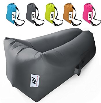 Inflatable Air Lounger Bag – Hangout Air Bed Sofa with Unique Wide Lying Area for Indoor and Outdoor - Pouch Couch Hammock for Your Best Comfort
