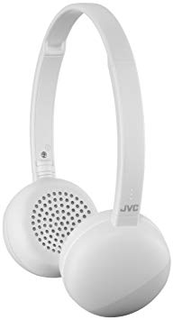 JVC S20BT Wireless Bluetooth On Ear Headphones Foldable with Built-In Remote and Mic for Hands Free Call Handling - White