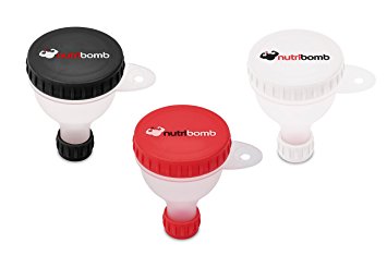 Nutribomb Small Fill N Go Funnel - Funnel for Pre-Workout, BCAAs, (3)