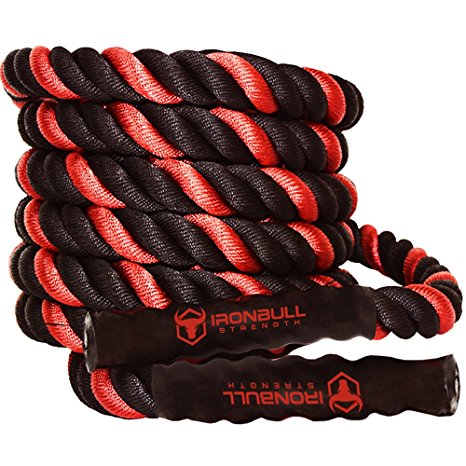 Battle Ropes with Anchor Kit and Nylon Protector Included - Fitness Undulation Rope Exercise - Cross Strength Training - Circuits Workout