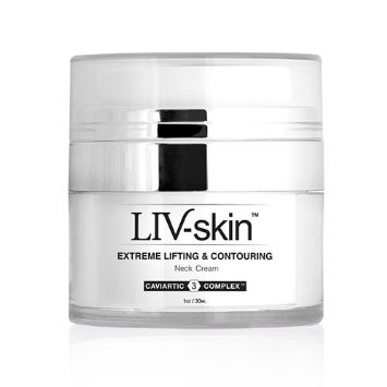 #1 USA Dr. Recommended | LIV-skin EXTREME LIFTING & CONTOURING NECK CREAM for Saggy and Loose Neck and Décolleté Area - 1oz/30ml - Pump Container