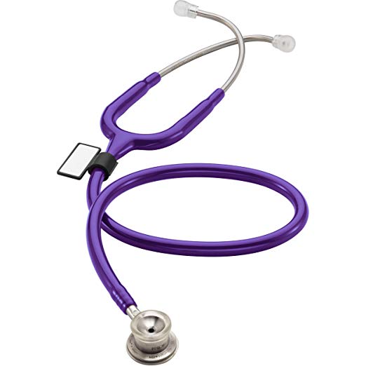 MDF MD One Stainless Steel Premium Dual Head Infant-Neonatal Stethoscope - Free-Parts-for-Life & Lifetime Warranty - (MDF777I) (Purple)