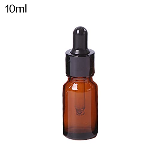 Amber Glass Empty Pipette Dropper Bottle Makeup Cosmetic Sample Container Essential Oil Bottle size 10ml