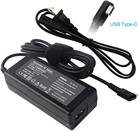 USB Type-C Laptop Charger for Lenovo Yoga 720 720-13IKB 720-13 730-13 730-13IKB 910 910-13IKB ThinkPad T480 T580 USB-C X1 Carbon 5th 6th Gen Tablet ADLX65YCC3D ADLX65YLC3D ADLX65YDC3D ADLX65YCC2A