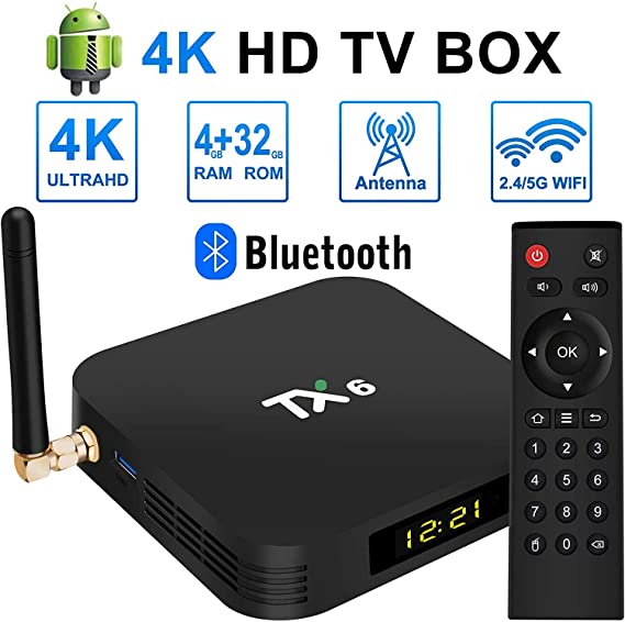 Android 9.0 TV BOX Smart Media Box 4GB RAM 32GB ROM H6 Quad Core cortex-A53 Processor supports 4K Resolution 3D 2.4GHz WiFi Ethernet USB 3.0 Smart TV Box