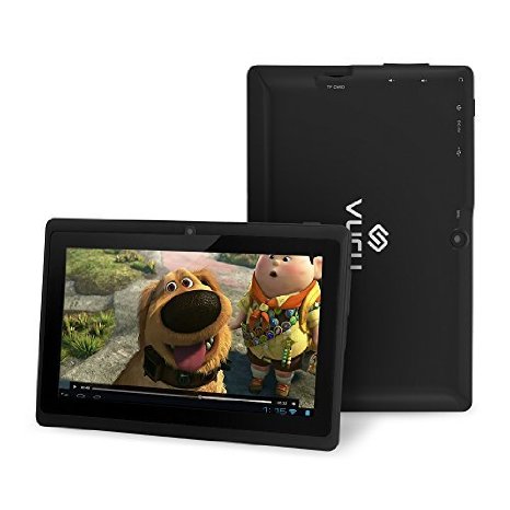 Vuru A33 8GB 7-Inch Android Touchscreen Tablet (WiFi, Android OS 4.4, Front and Rear Cameras, Bluetooth) - Black