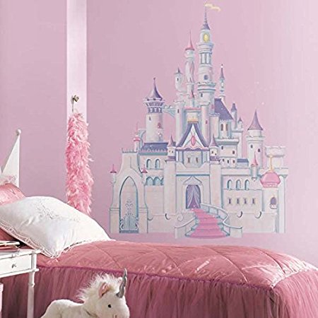 Roommates Rmk1546Gm Disney Princess Glitter Castle Peel & Stick Giant Wall Decal