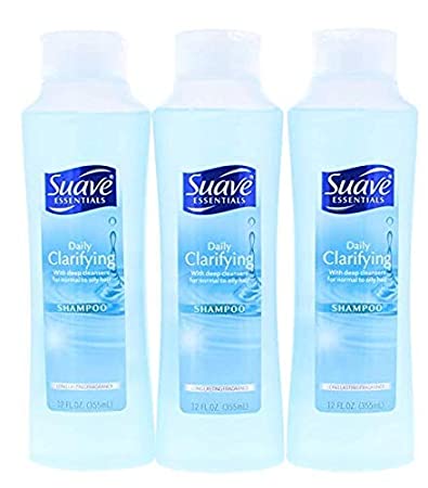 3 Pk. Suave Essentials Daily Clarifying Shampoo 12 oz (Total 36 Fl. Oz)