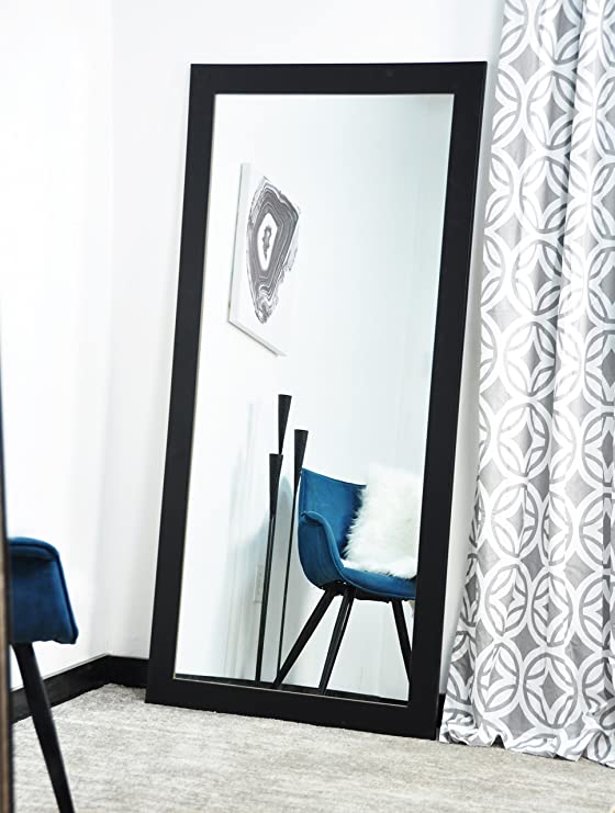 BrandtWorks Floor Mirror, 32" x 66", Matte Black, BM002TS