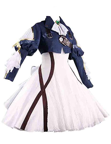 Ainiel Womens Costume Cosplay Anime Uniform Suit Dress Outfit Dark Blue White