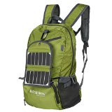 ECEEN Solar Powered Hiking Daypacks with 325 Watts Solar Charger for Hiking Travel Backpacking Biking Camping - Folds Up into Carry Pouch - Power for Smart Cell Phones and More