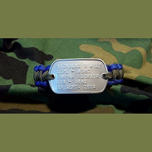 550 Paracord Genuine Military Dog Tag Bracelet