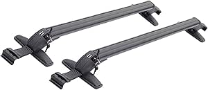 Roof Rack Crossbars Universal Roof Rack Bars, Rooftop Luggage Canoe Kayak Carrier Rack,Baggage Cargo Luggage Aluminum Fits Cars Without Roof Rail, Black (110cm/3.6ft)