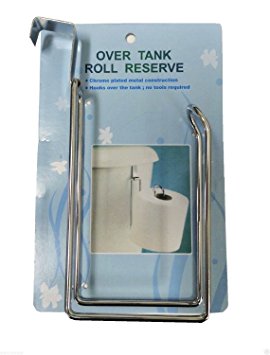 RESERVE TOILET PAPER HOLDER Over The Tank Hanging Metal Tissue Roll Storage