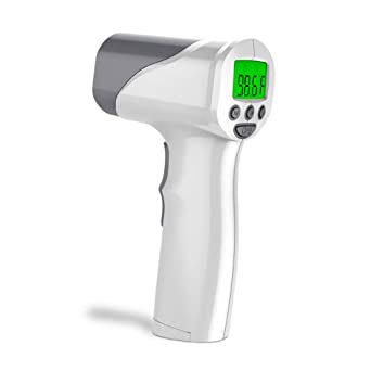 Non-Contact Forehead Thermometer by F-Doc, FDA Cleared, IR Infrared Digital Medical Laser Gun to Measure Temperature or Fever in Adults, Infants, Babies, Instant Results, Feature Rich, Auto Power