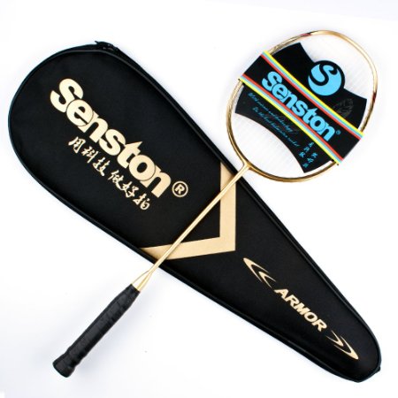 Senston N80 Graphite Single High-grade Badminton Racquet,Carbon Fiber Badminton Racket,Including Badminton Bag