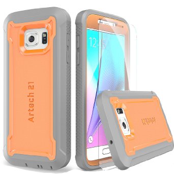 Galaxy S7 Rugged Case -- Artech 21 [Little Rock Series] Military Grade Ultra [Shockproof] [Drop Proof] Heavy Duty Case For Samsung Galaxy S7 with Tempered Glass Screen Protector-[Orange]