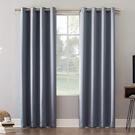 Sun Zero Oslo Theater Grade Extreme 100% Blackout Grommet Curtain Panel, 52" x 95", Haze