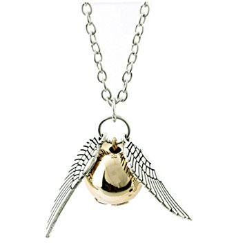ANKRY Fairy Jewelry Harry Potter Golden Snitch Quicksilver Golden Pearl Necklace