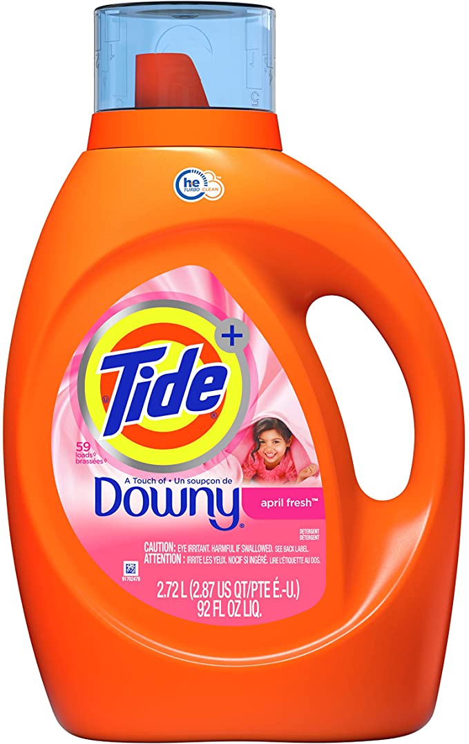 Tide with Downy Liquid Laundry Detergent Soap, High Efficiency (HE), April Fresh Scent, 59 Loads (92 Fl Oz)