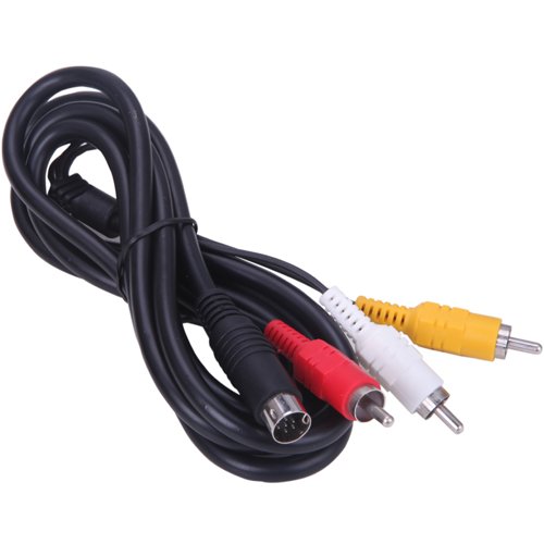 HDE Sega Genesis 2 Genesis 3 RCA Composite Cable Audio Video AV Connection Cord for MK1461 MK1631 Consoles (6 ft)