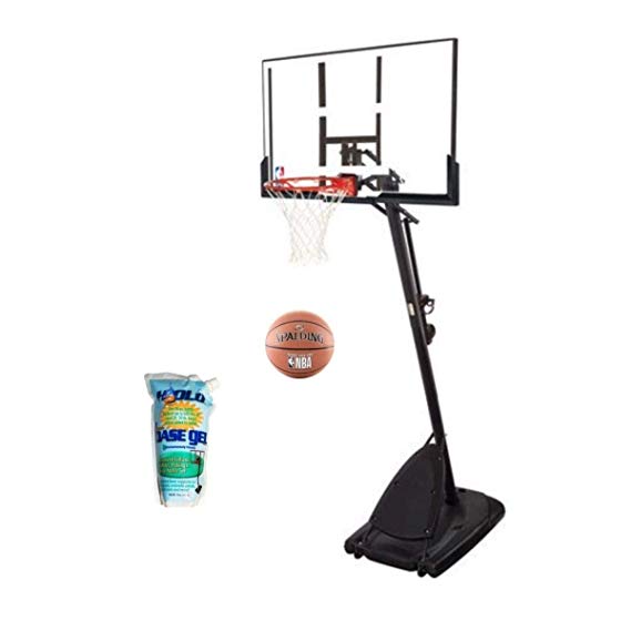 Spalding Pro Slam Portable NBA 54" Angled Pole Backboard Basketball System (Black, 54")