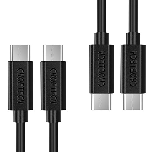 CHOETECH 2Pack [3.3ft & 6.6ft] Hi-speed USB Type C to Type C (USB-C to USB-C) Cable for Google Pixel/Pixel XL, new MacBook, Lumia 950/950xl, Nexus 5x/6p, ChromeBook Pixel and More