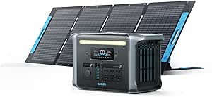 Anker SOLIX F1200 Portable Power Station, PowerHouse 757, 1800W Solar Generator, with 200W Solar Panel, 1229Wh LiFePO4 Battery, 6 AC Outlets, 2 USB-C Ports 100W Max, LED Light for Outdoor Camping