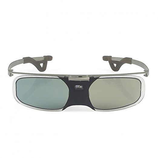 SainSonic Bravia 10M 144Hz 3D Active Rechargeable Shutter Glasses for Acer ViewSonic BenQ Vivitek Optoma 3D DLP-Link Ready Projector - Silver