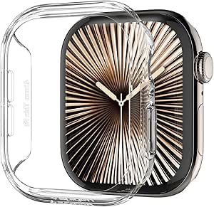 Spigen Thin Fit Designed for Apple Watch Series 10 42mm Case Thin Hard PC Case for Apple Watch Series 10 Case 42mm (2024) - Crystal Clear