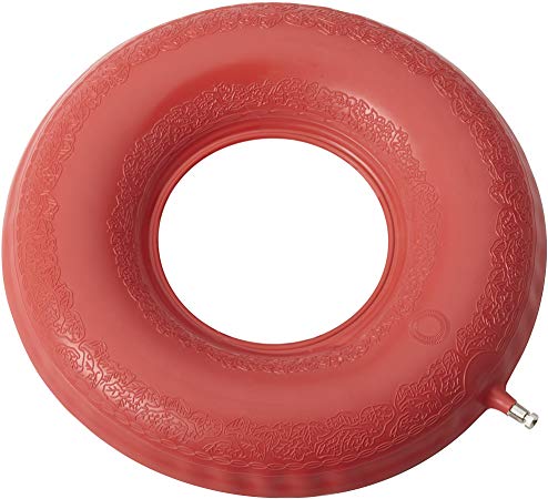 Grafco 1822 Inflatable Rubber Donut Seat Cushion, Invalid Ring, Pain Relief for Hemorrhoid, Back and Tailbone Pain and after Childbirth, 18" Diameter