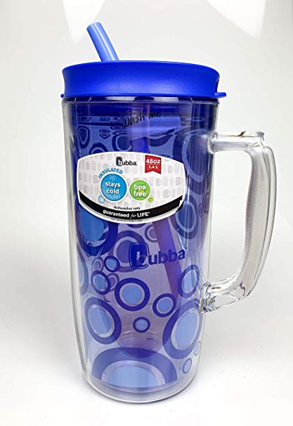 Bubba Envy 48 oz. Serenity Mug with Bubble Graphic Blue with Straw 1.4 Liter
