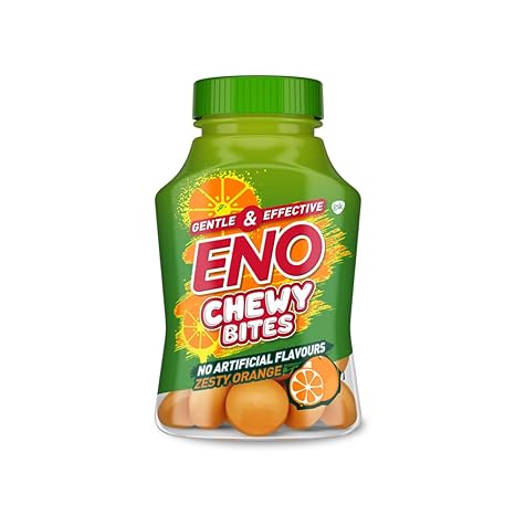 ENO CHEWY BITES Tasty Chewable Antacid for Gentle & Effective relief from acidity - Antime, Anywhere!! - ORANGE FLAVOUR - Pack of 30 Tabs