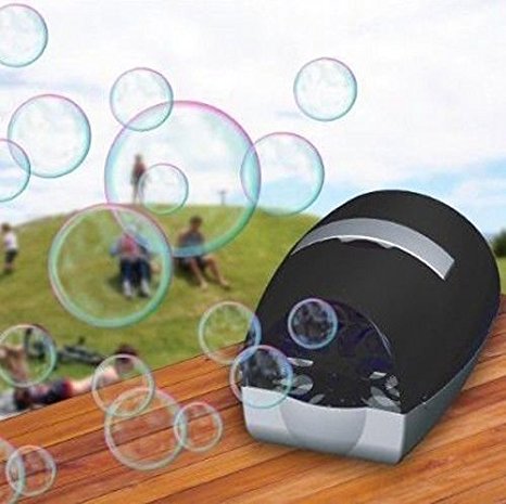 Bubble Blower Maker Disco Party Toy Bubble Machine (Black)