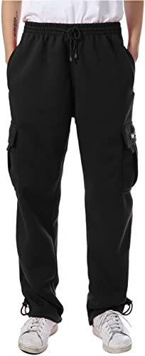 JD Apparel Mens Fleece Cargo Sweatpants Heavyweight M-5XL