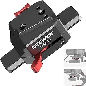 NEEWER Mini V Mount Battery Plate with NATO Rail for Adjustable Gimbal Balance Compatible with DJI RS3 Pro RS2 RSC2, Quick Release for V Lock/NP-F Battery Compatible with SmallRig NEEWER PS099E, GA012