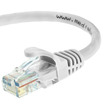 Mediabridge Cat5e Ethernet Patch Cable (10 Feet) - RJ45 Computer Networking Cord - White - (Part# 31-299-10B )